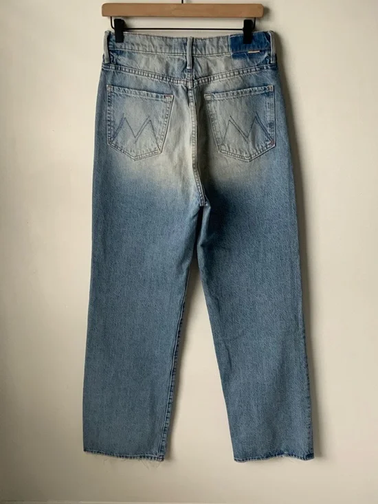 MOTHER SUPERIOR Jeans High-Waisted Tunnel Vision Sneak Other Side Blue Size 28 - Picture 3 of 13
